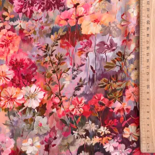 Viskoosi RAYON POPLIN Blossoms design Ja