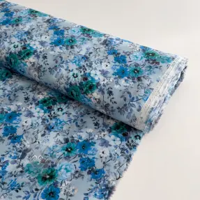 Viskoosi RAYON POPLIN Flower sea design D