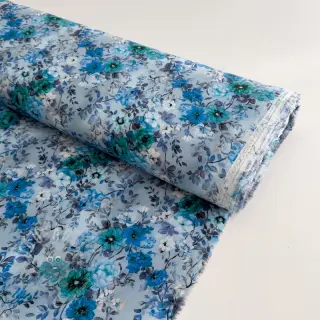 Viskoosi RAYON POPLIN Flower sea design D