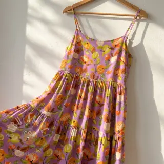Viskoosi RAYON POPLIN Fruity design C