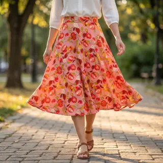Viskóza RAYON POPLIN Fruity design B