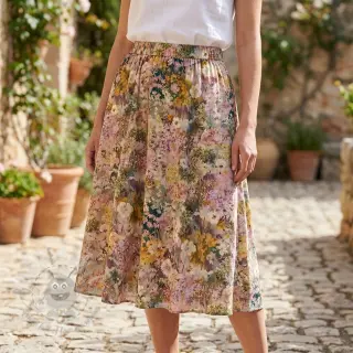 Viskoosi RAYON POPLIN Blossoms design B