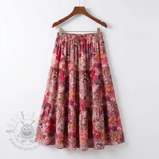 Viskoosi RAYON POPLIN Blossoms design Ja
