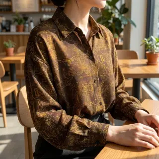 Viskóza RAYON POPLIN Flow design A