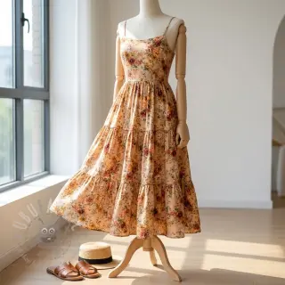 Viskoosi RAYON POPLIN Flower sea design E
