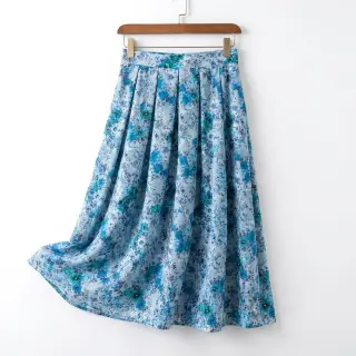 Viskóza RAYON POPLIN Flower sea design D
