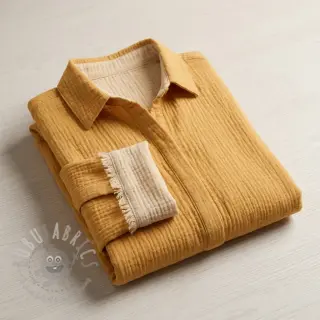 Kaksinkertainen harsokangas/musliini DOUBLE FACE old yellow