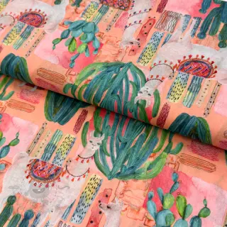 Puuvillakangas VOILE Llama digital print
