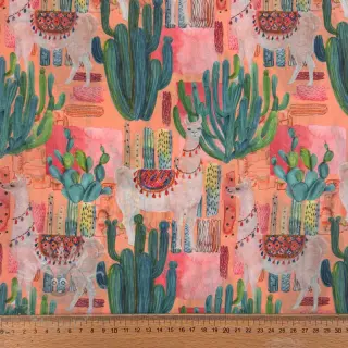 Puuvillakangas VOILE Llama digital print