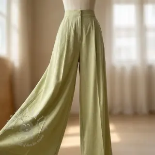 Viskoosi pellavalla WASHED light lime