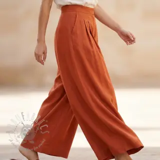 Viskoosi pellavalla WASHED terracotta