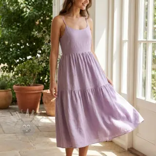 Viskoosi pellavalla WASHED cherryblossom