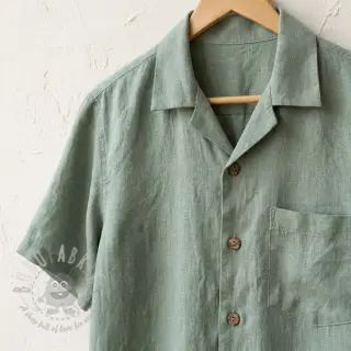 Viskoosi pellavalla WASHED old green