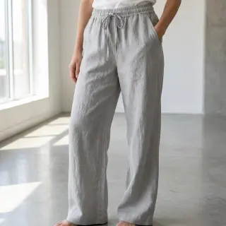 Viskóza s ľanom WASHED grey
