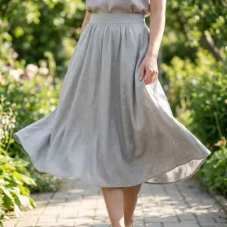 Viskóza s ľanom WASHED grey