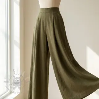 Viskoosi pellavalla WASHED olive
