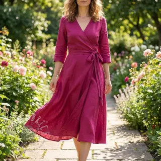 Viskoosi pellavalla WASHED berry