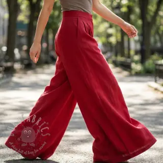 Viskoosi pellavalla WASHED dark red