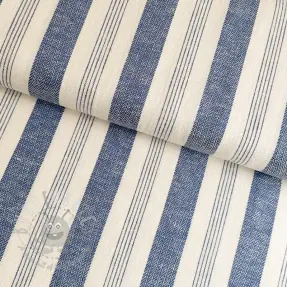 Pellava YARN DYED BIG Stripe blue