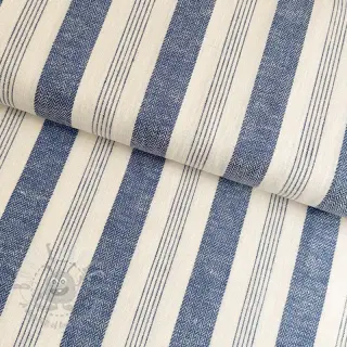Pellava YARN DYED BIG Stripe blue