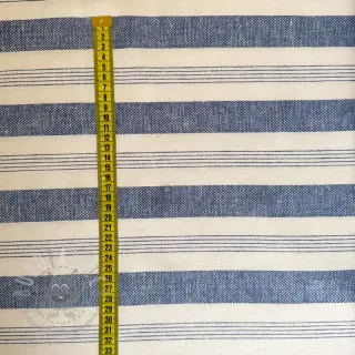 Pellava YARN DYED BIG Stripe blue