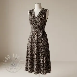 Viskoosi RADIANCE Wild skin grey digital print