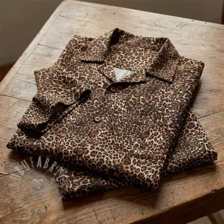 Viskoosi RADIANCE Skinny brown digital print