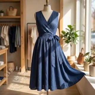 Viskoosi pellavalla WASHED marine