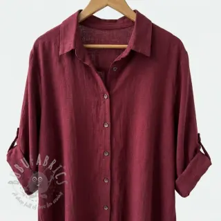 Viskoosi pellavalla WASHED wine red