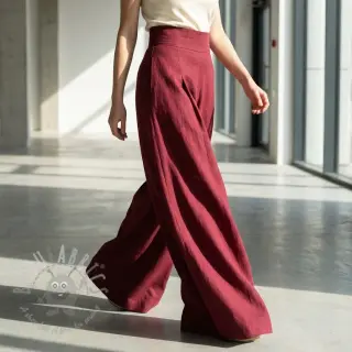 Viskoosi pellavalla WASHED wine red