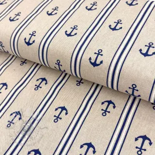 Sisustuskangas Linenlook Stripe Maritime