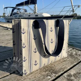 Sisustuskangas Linenlook Stripe Maritime