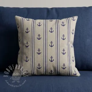 Sisustuskangas Linenlook Stripe Maritime