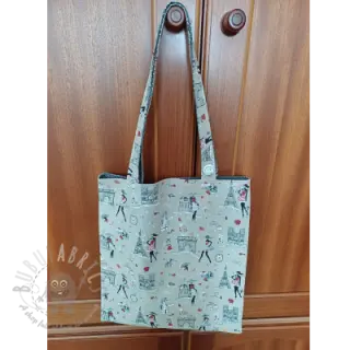 Sisustuskangas Linenlook Cute Paris multico