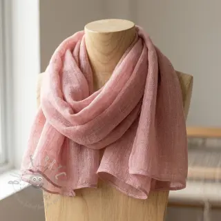 Puuvillakangas SLUB WASHED old rose