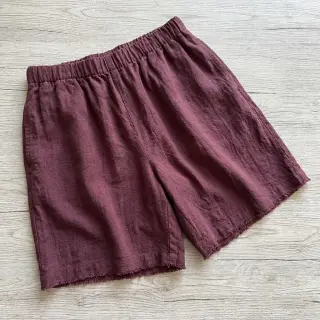 Ľan predpraný STONEWASHED PREMIUM bordeaux