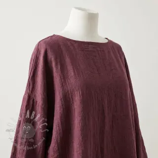 Esipesty pellava STONEWASHED PREMIUM bordeaux