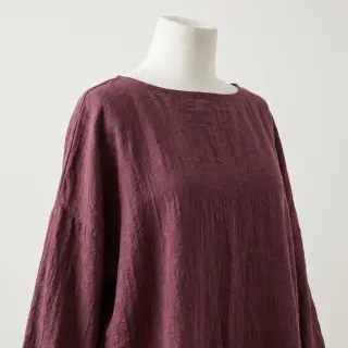 Ľan predpraný STONEWASHED PREMIUM bordeaux