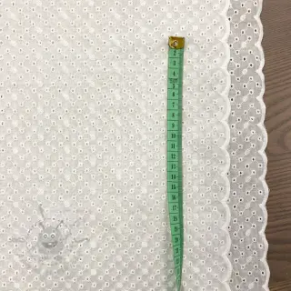 Puuvillakangas EMBROIDERY Daniela white