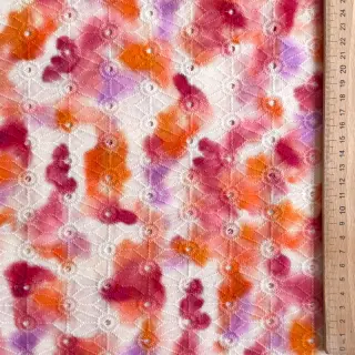 Bavlnená látka EMBROIDERY Paint brush design A