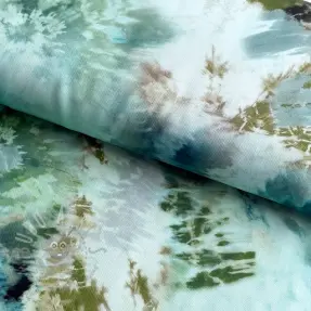Viskoosi TWILL Messy TIE DYE design Ja