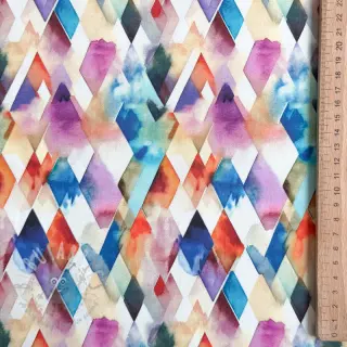 Puuvillakangas SATIN STRETCH Irregular diamonds design B