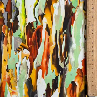 Puuvillakangas SATIN STRETCH Abstract paint