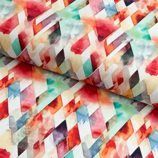 Puuvillakangas SATIN STRETCH Irregular diamonds design A