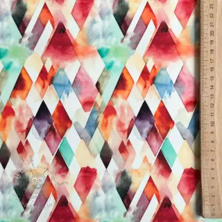 Puuvillakangas SATIN STRETCH Irregular diamonds design A