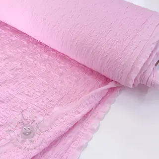 Puuvillakangas SMOGGED EMBROIDERY light pink