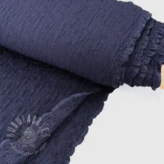 Puuvillakangas SMOGGED EMBROIDERY navy