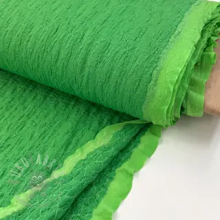 Puuvillakangas SMOGGED EMBROIDERY green