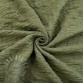 Puuvillakangas SMOGGED EMBROIDERY army green