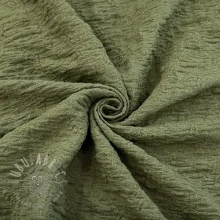 Puuvillakangas SMOGGED EMBROIDERY army green